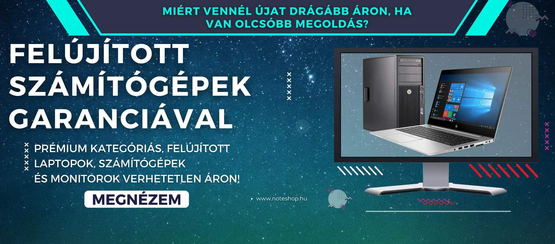 Felújított számítógépek garanciával
