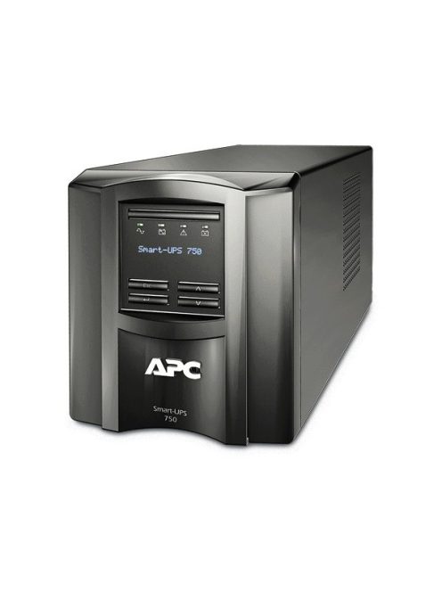APC szünetmentes, Smart-UPS SMT750IC (6 IEC13) 750VA (500 W) LCD 230V, LINE-INTERAKTÍV torony - USB interfész