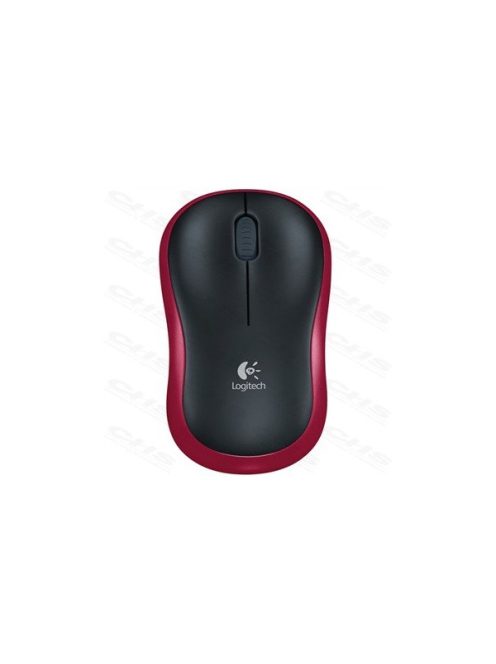 LOGITECH Egér - M185 Vezeték Nélküli Optikai Nano, Piros