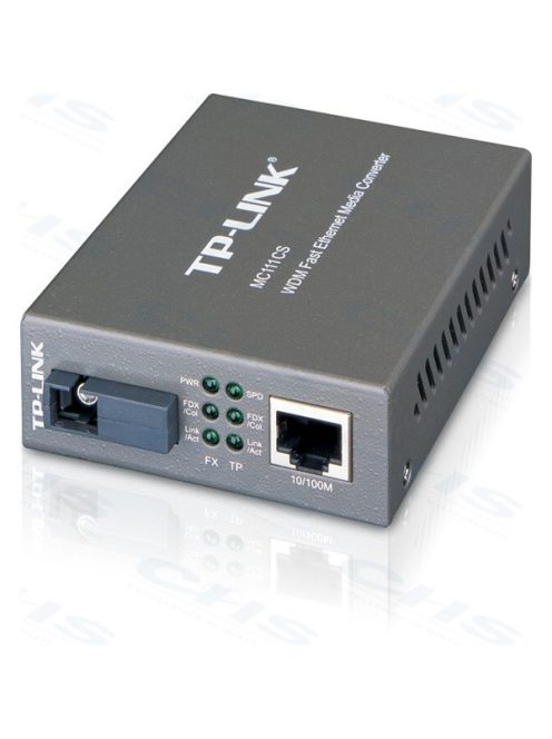 TP-LINK Optikai Media Konverter WDM 100(réz)-100FX(SC) Single mód, MC111CS