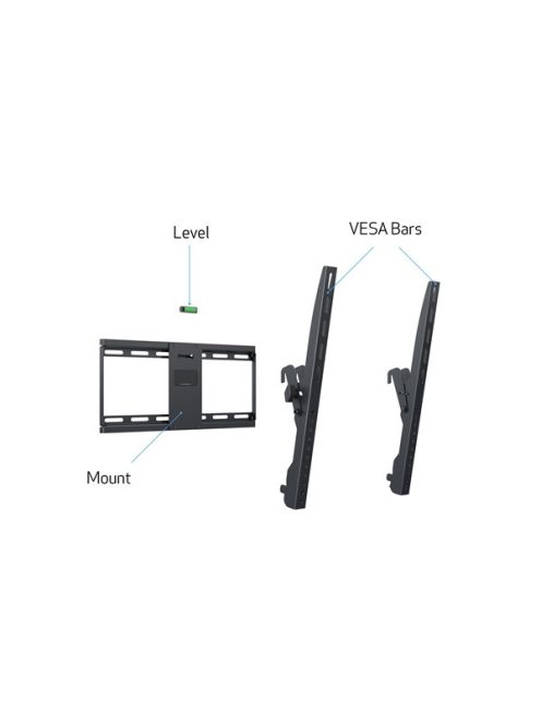 MULTIBRACKETS Fali konzol, M Universal Tilt Wallmount Black Medium (32-65", max.VESA: 400x400 mm, 75 kg)