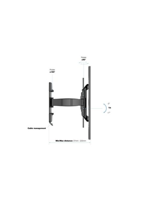 MULTIBRACKETS Fali konzol, M VESA Flexarm Tilt & Turn II (32-50", max.VESA: 400x400 mm, 25 kg)