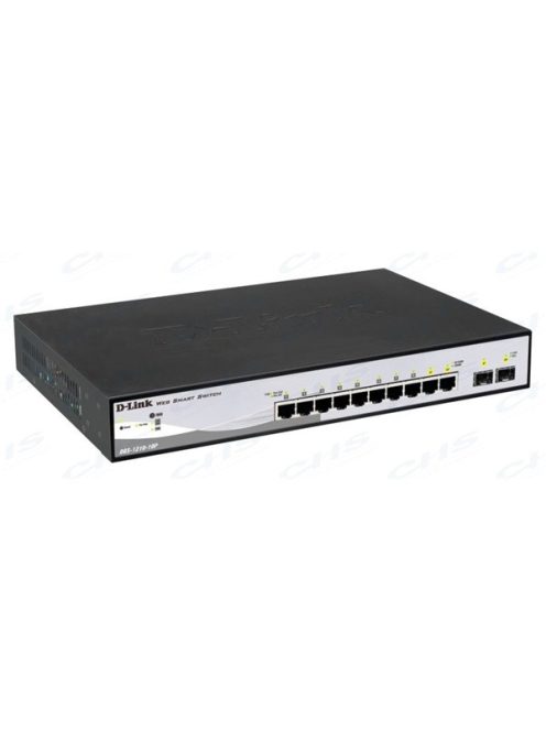 D-LINK Switch 8x1000Mbps (8xPOE) + 2xGigabit SFP Menedzselhető Rackes, DGS-1210-10P/E