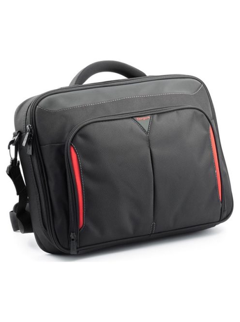 TARGUS Notebook táska CN415, Classic+ 15-15.6" Clamshell Laptop Bag - Black/Red