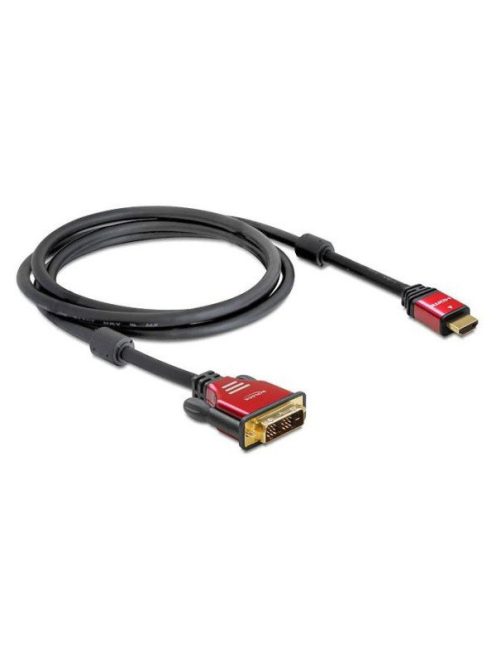 DELOCK kábel HDMI male > DVI 24+1 male kétirányú 2m