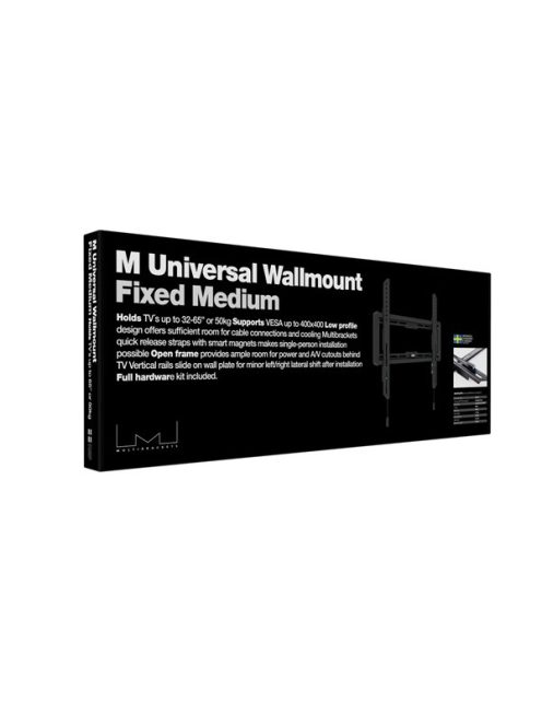 MULTIBRACKETS Fix fali konzol, M Universal Wallmount Fixed Medium Black (32-65", max.VESA: 400x400 mm, 50 kg)