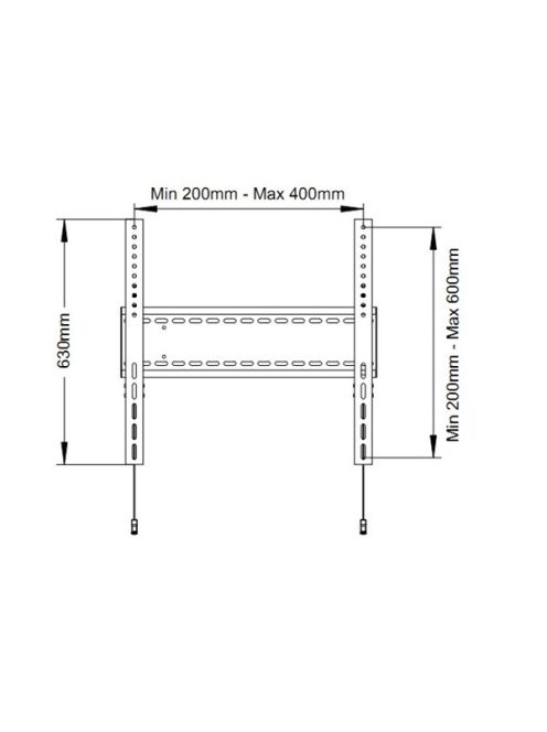 MULTIBRACKETS Fix fali konzol, M Universal Fixed Wallmount SD MAX 800x600 (60-110", 125kg)