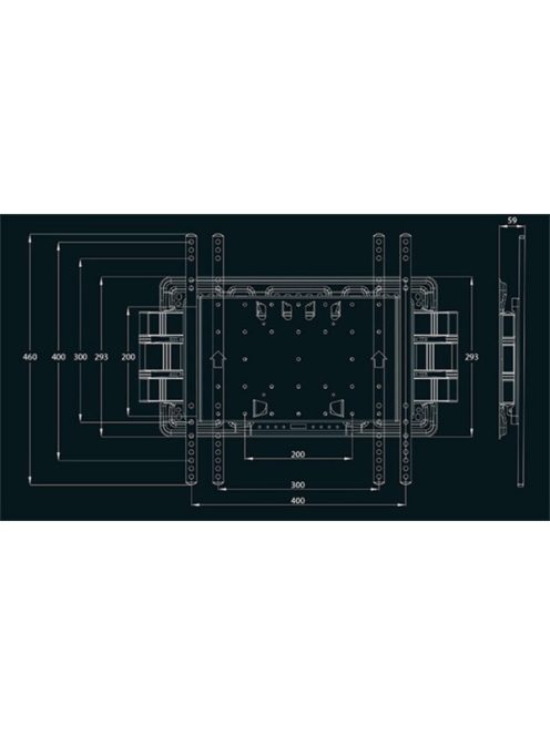 MULTIBRACKETS Fali konzol, M VESA Super Slim Tilt & Turn Plus HD (40-86", max.VESA: 400x400 mm, 65 kg)