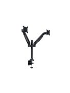 MULTIBRACKETS 2 karos asztali konzol, M VESA Gas Lift Arm Dual Black (15-32", max.VESA: 100x100 mm, 10 kg)