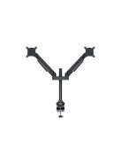 MULTIBRACKETS 2 karos asztali konzol, M VESA Gas Lift Arm Dual Black (15-32", max.VESA: 100x100 mm, 10 kg)