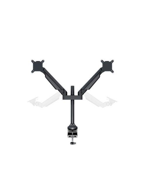 MULTIBRACKETS 2 karos asztali konzol, M VESA Gas Lift Arm Dual Black (15-32", max.VESA: 100x100 mm, 10 kg)