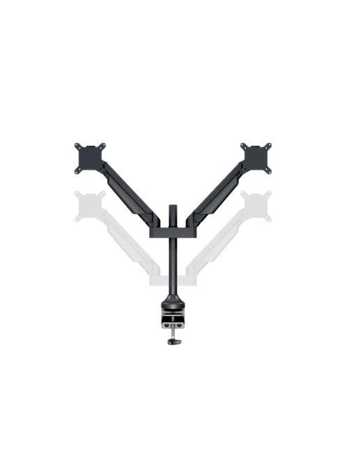 MULTIBRACKETS 2 karos asztali konzol, M VESA Gas Lift Arm Dual Black (15-32", max.VESA: 100x100 mm, 10 kg)