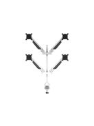 MULTIBRACKETS 4 karos asztali konzol, M VESA Gas Lift Arm Quad White (15-32", max.VESA: 100x100 mm, 10 kg)