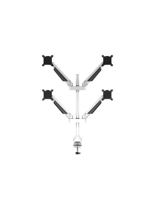 MULTIBRACKETS 4 karos asztali konzol, M VESA Gas Lift Arm Quad White (15-32", max.VESA: 100x100 mm, 10 kg)