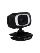 CANYON Webkamera, 1MP, HD 720p, USB2.0, Forgatható, fekete-ezüst - CNE-CWC3N