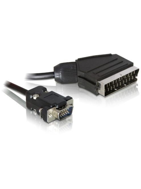 DELOCK kábel Video Scart male (output) > VGA male (input) 2m