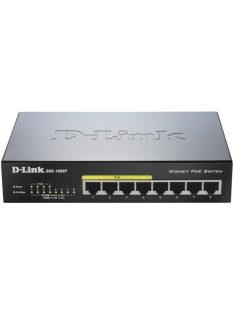   D-LINK Switch 8x1000Mbps (4xPOE) Menedzselhető Fémházas Asztali, DGS-1008P/E