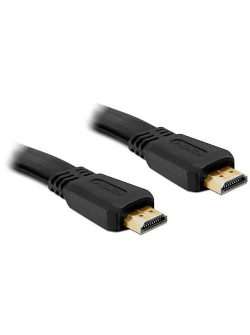 DELOCK kábel HDMI male / male összekötő lapos 2m