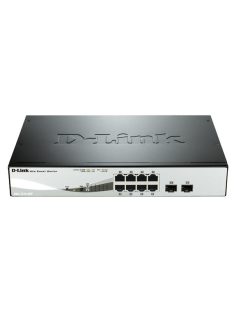   D-LINK Switch 8x1000Mbps(8xPOE) + 2xGigabit SFP Menedzselhető Rackes, DGS-1210-08P/E