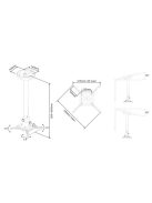 MULTIBRACKETS Mennyezeti konzol, M Universal Projector Ceiling Mount 500-800 with Finetune (20 kg)