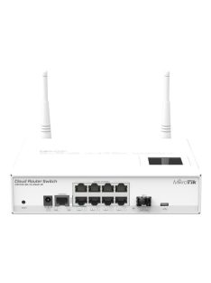   MIKROTIK Cloud Router Switch Wireless, 2,4GHZ, 8x1000Mbps + 1x1000Mbps SFP, Asztali - CRS109-8G-1S-2HND-IN