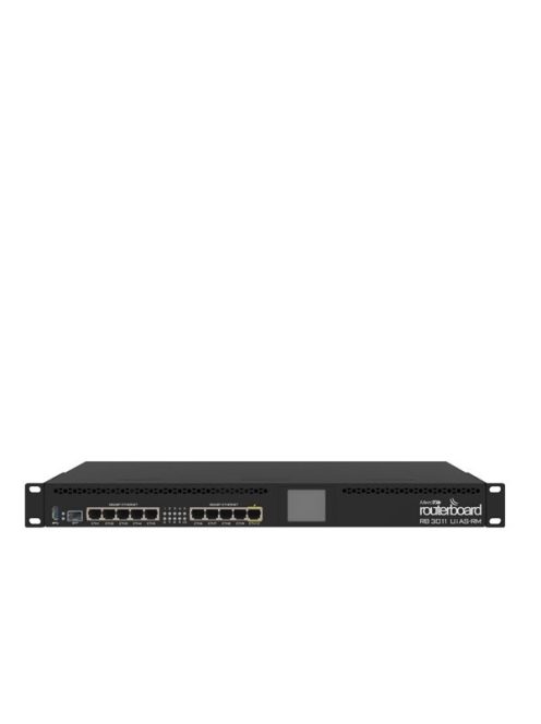 MIKROTIK Vezetékes Router RouterBOARD 10x1000Mbps + 1x1000Mbps SFP, Menedzselhető, Rackes - RB3011UIAS-RM