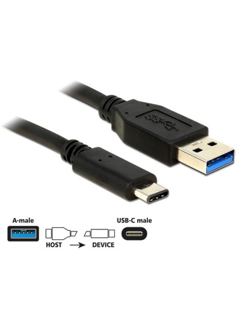 DELOCK kábel USB 3.2 Gen 2 Type-A > Type-C 0.5m
