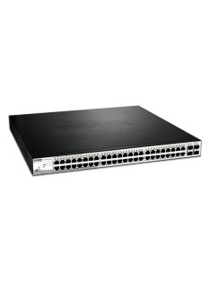   D-LINK Switch 48x1000Mbps (48xPOE) + 4xGigabit kombó SFP Menedzselhető Rackes, DGS-1210-52MP/E