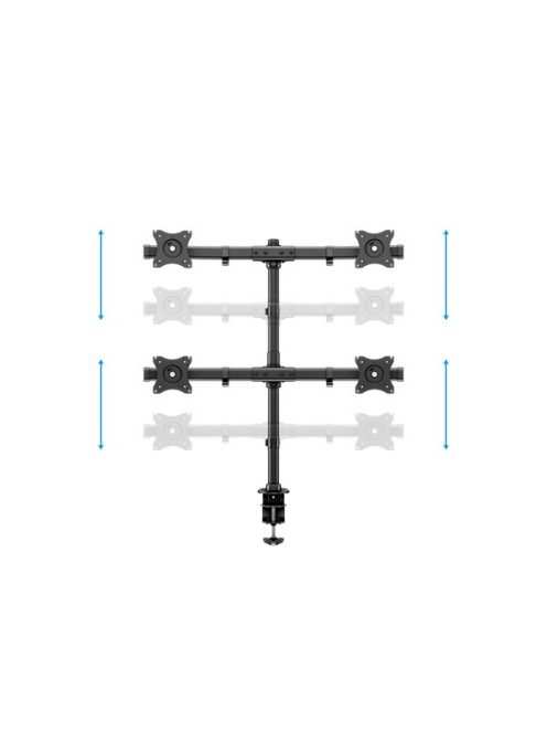 MULTIBRACKETS Asztali konzol (4 képernyős rögzítőkar), M Deskmount Basic Quad