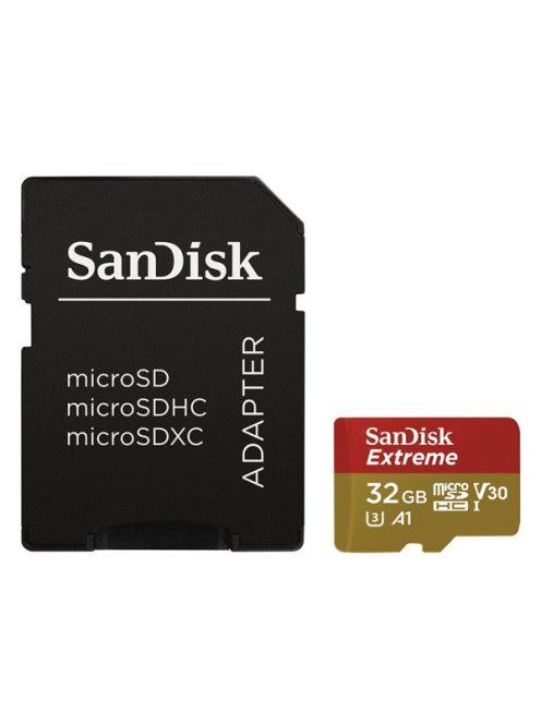 SANDISK 173420, MICROSDHC EXTREME KÁRTYA 32GB, 90MB/sec. CL10, UHS-I, V30, A1