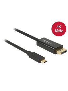   DELOCK kábel USB Type-C male > DisplayPort male (DP Alt Mode) 4K 60Hz 2m fekete