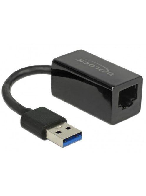 DELOCK Átalakító USB 3.2 Gen 1 Type-A male > Gigabit LAN kompakt fekete