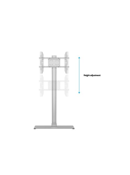 MULTIBRACKETS Padlóállvány, M Display Stand 180 Single Silver w. Floorbase (24-65", max.VESA: 700x400 mm, 50 kg)