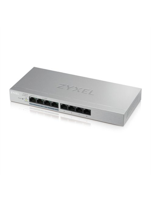 ZYXEL Switch 5x1000Mbps (4xPOE+), Fémházas Asztali, GS1200-5HPV2-EU0101F