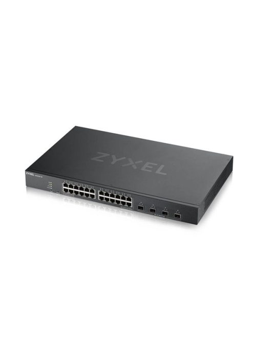 ZYXEL Switch 24x1000Mbps + 4xGigabit kombó SFP+, Fémházas Menedzselhető, Rackes (24GbE port), XGS1930-28-EU0101F