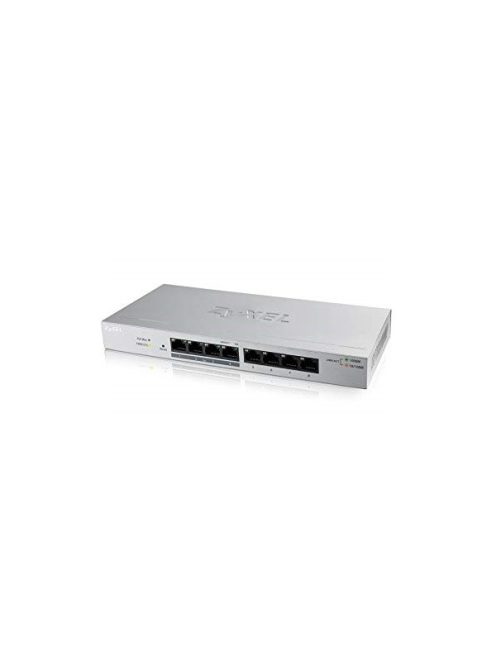 ZYXEL Switch 8x1000Mbps (4xPOE+), Fémházas Asztali, GS1200-8HPV2-EU0101F