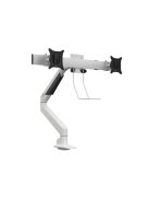 MULTIBRACKETS Gas Lift asztali konzol (2 képernyős rögzítőkar), M VESA Gas Lift Arm Single White w. Duo Crossbar (15-28"