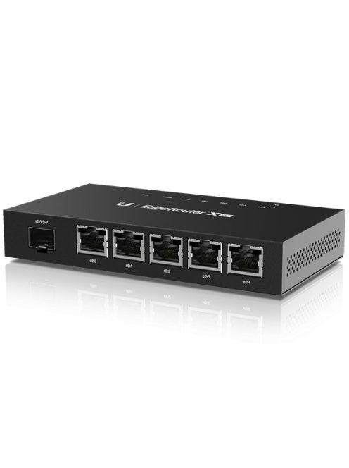 UBiQUiTi EdgeRouter 5x1000Mbps (passive POE) + 1x1000Mbps SFP, Asztali - ER-X-SFP