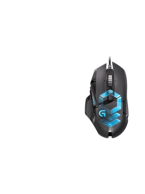 LOGITECH Egér - G502 Lightsync RGB Vezetékes Gaming, Fekete