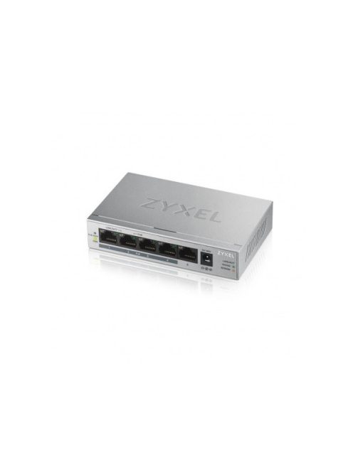 ZYXEL Switch 5x1000Mbps (4xPOE+) Fémházas Asztali, GS1005HP-EU0101F