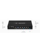 UBiQUiTi EdgeRouter 5x1000Mbps + 1x1000Mbps SFP, Falra rögzíthető, Fémházas - ER-6P
