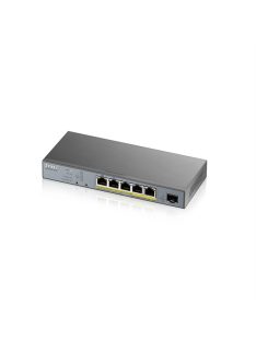   ZYXEL Switch 5x1000Mbps (5xPOE) + 1xGigabit SFP Menedzselhető, GS1350-6HP-EU0101F