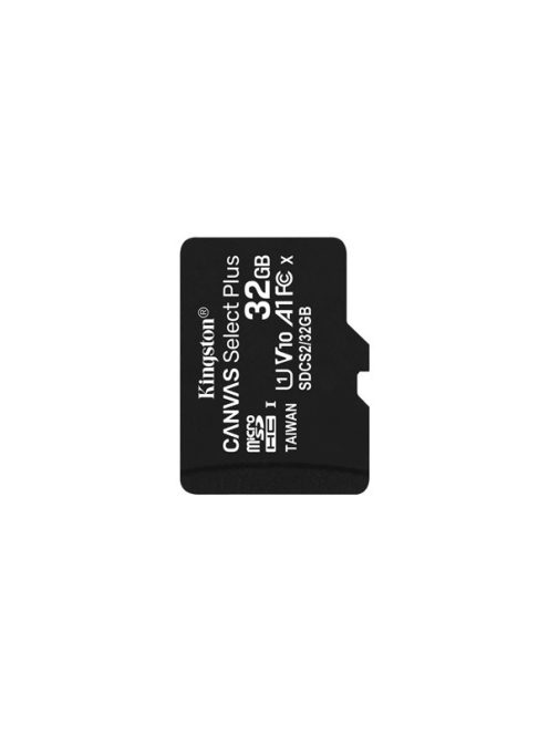 KINGSTON Memóriakártya MicroSDHC 32GB Canvas Select Plus 100R A1 C10 Adapter nélkül