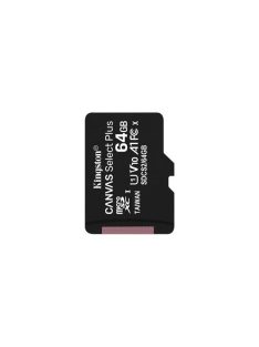   KINGSTON Memóriakártya MicroSDXC 64GB Canvas Select Plus 100R A1 C10 Adapter nélkül