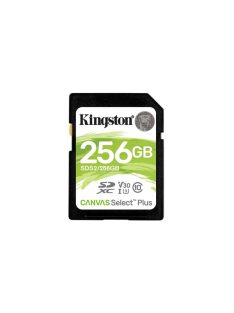   KINGSTON Memóriakártya SDXC 256GB Canvas Select Plus 100R C10 UHS-I U3 V30