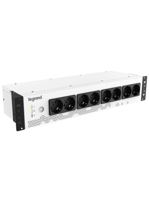 LEGRAND 19" szünetmentes elosztósor KEOR PDU 800 VA 480 W BEM: C14 aljzat + C13-SCH kábel KIM: 8xSchuko USB-B kommunikác