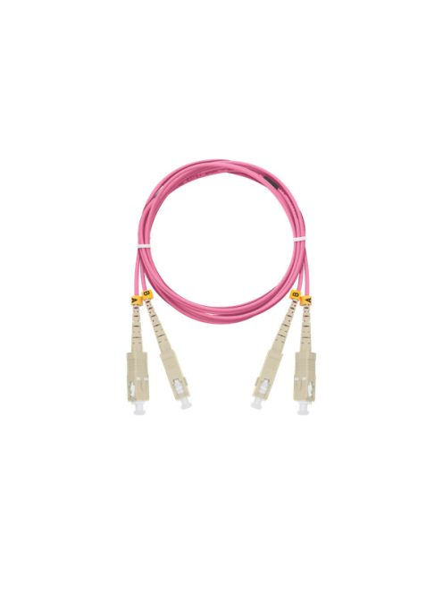 NIKOMAX Optikai patch kábel SC-LC, MM 50/125, OM4, duplex, 5m ,magenta