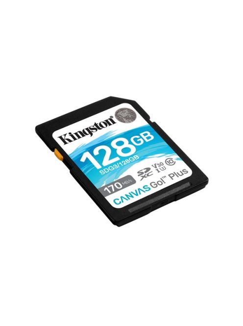 KINGSTON Memóriakártya SDXC 128GB Canvas Go Plus 170R C10 UHS-I U3 V30