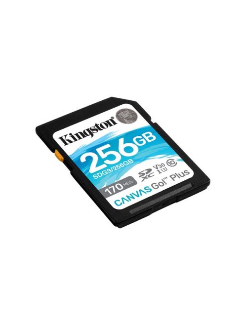 KINGSTON Memóriakártya SDXC 256GB Canvas Go Plus 170R C10 UHS-I U3 V30