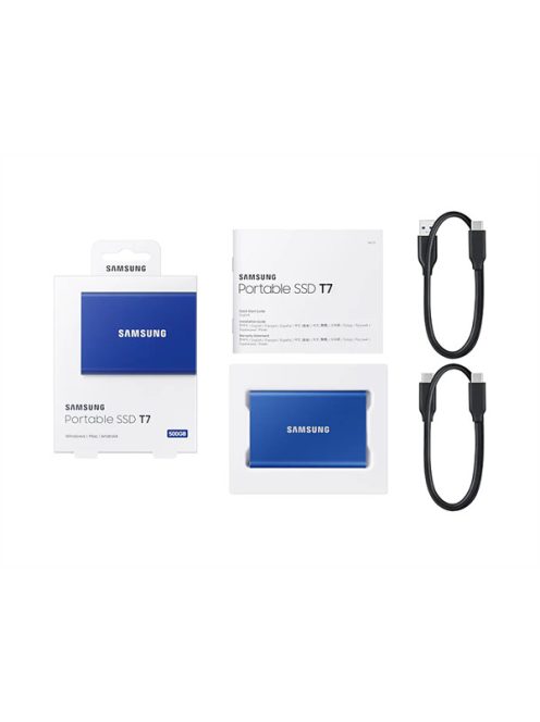 SAMSUNG Hordozható SSD T7 USB 3.2 1TB (Kék)